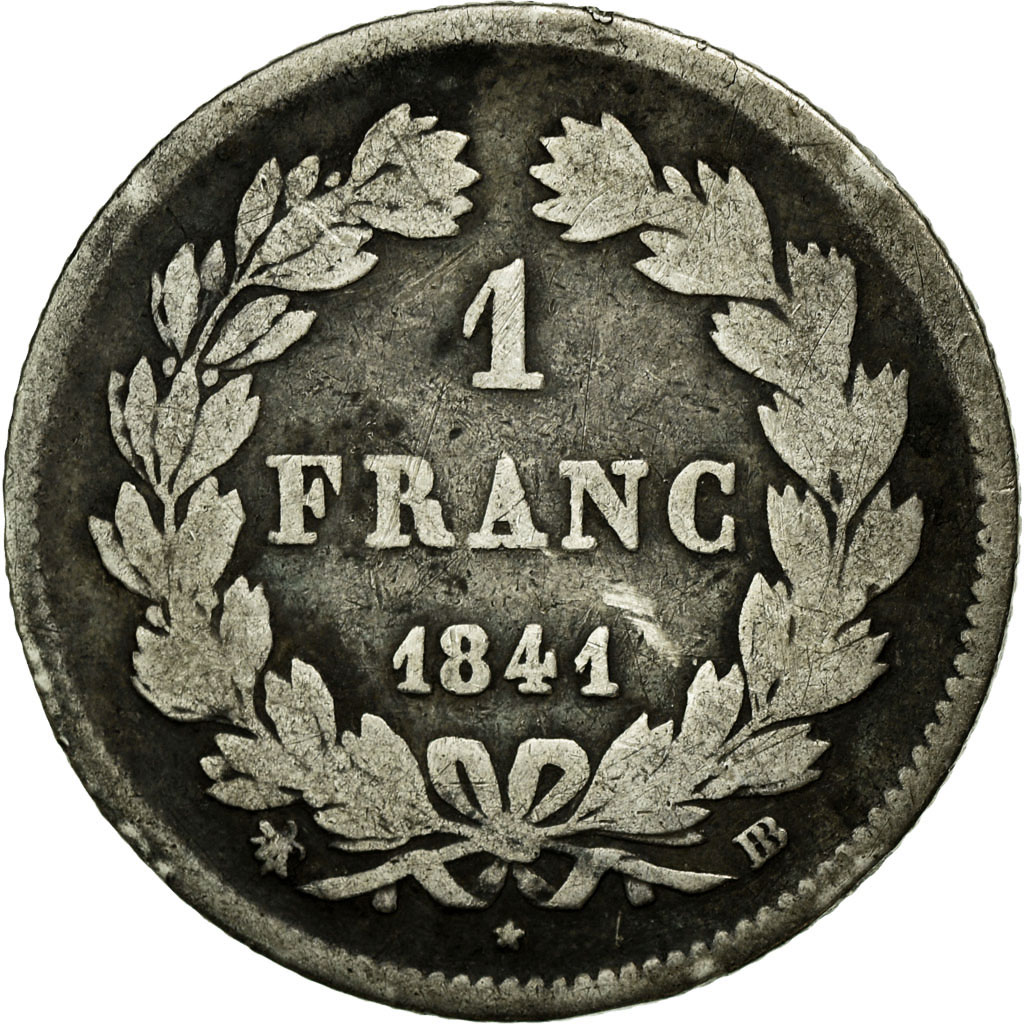 Coin, France, Louis-Philippe, Franc, 1841, Strasbourg, , Silver