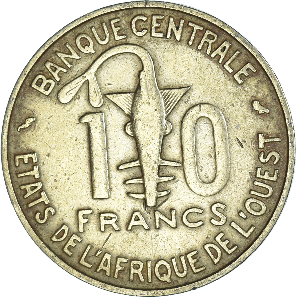 Coin, West African States, 10 Francs, 1974
