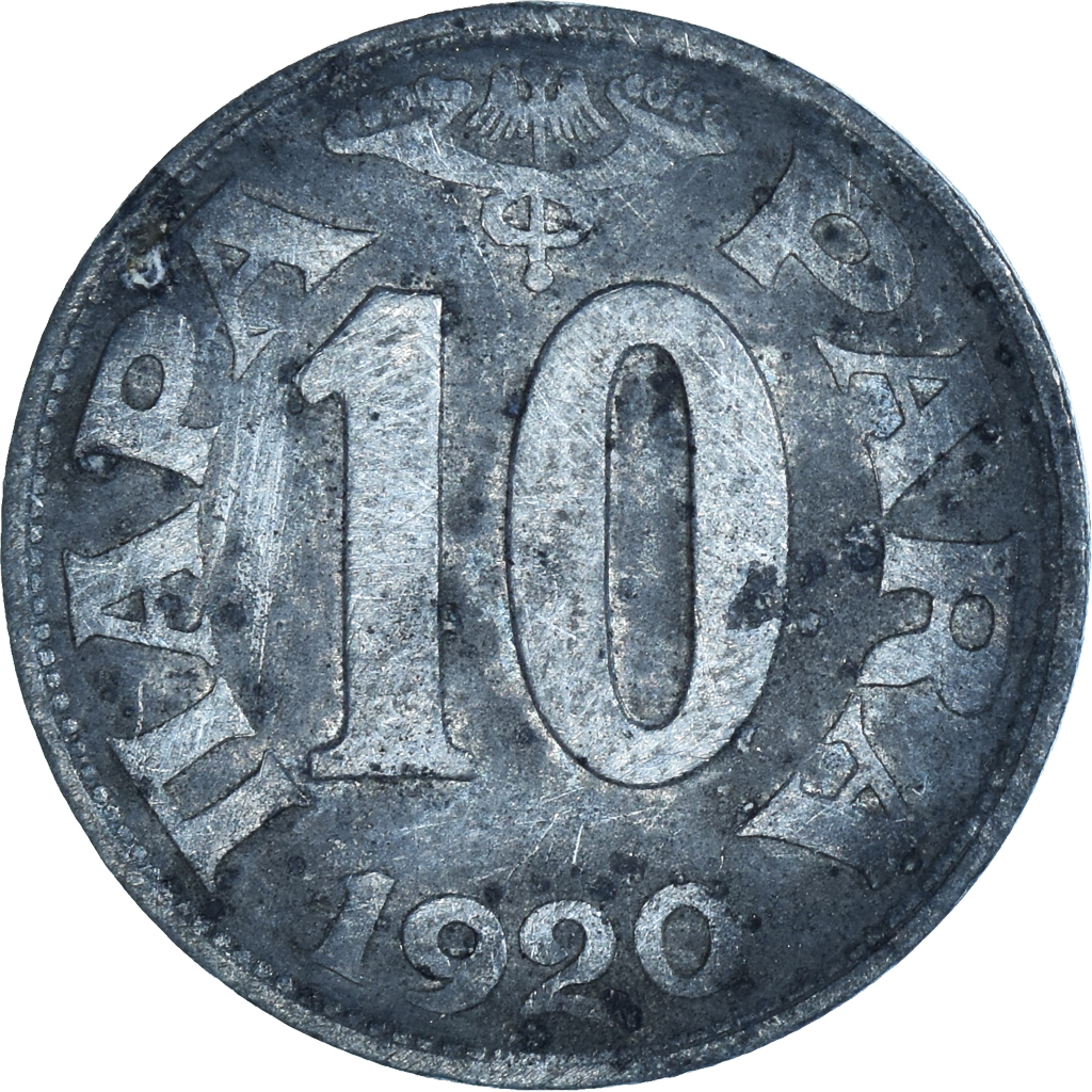 Moneda, Yugoslavia, 10 Para, 1920