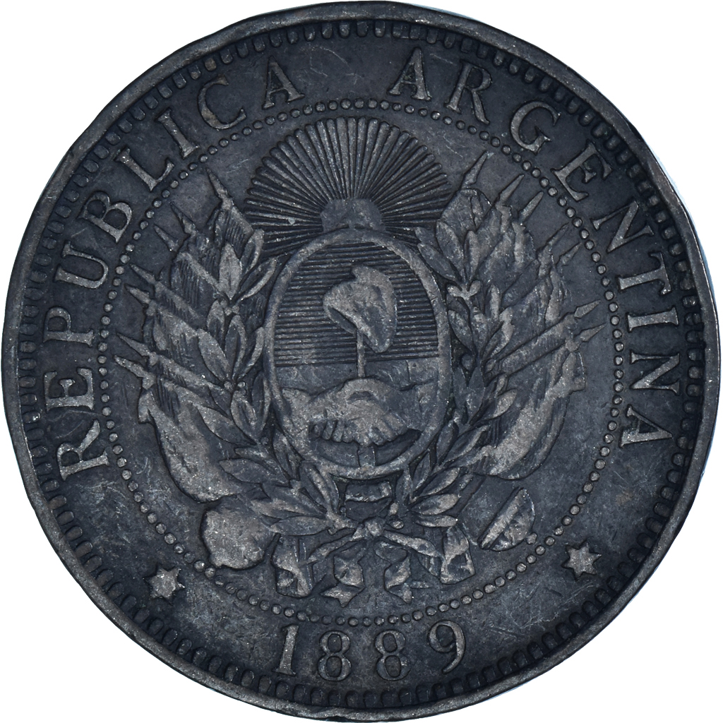 Coin, Argentina, 2 Centavos, 1889