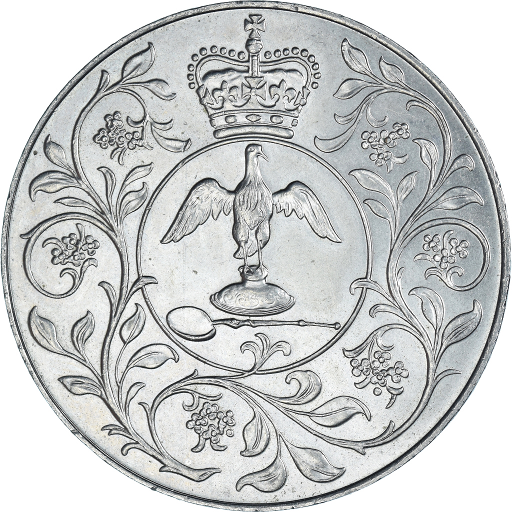 Moneda, Gran Bretaña, 25 New Pence, 1977