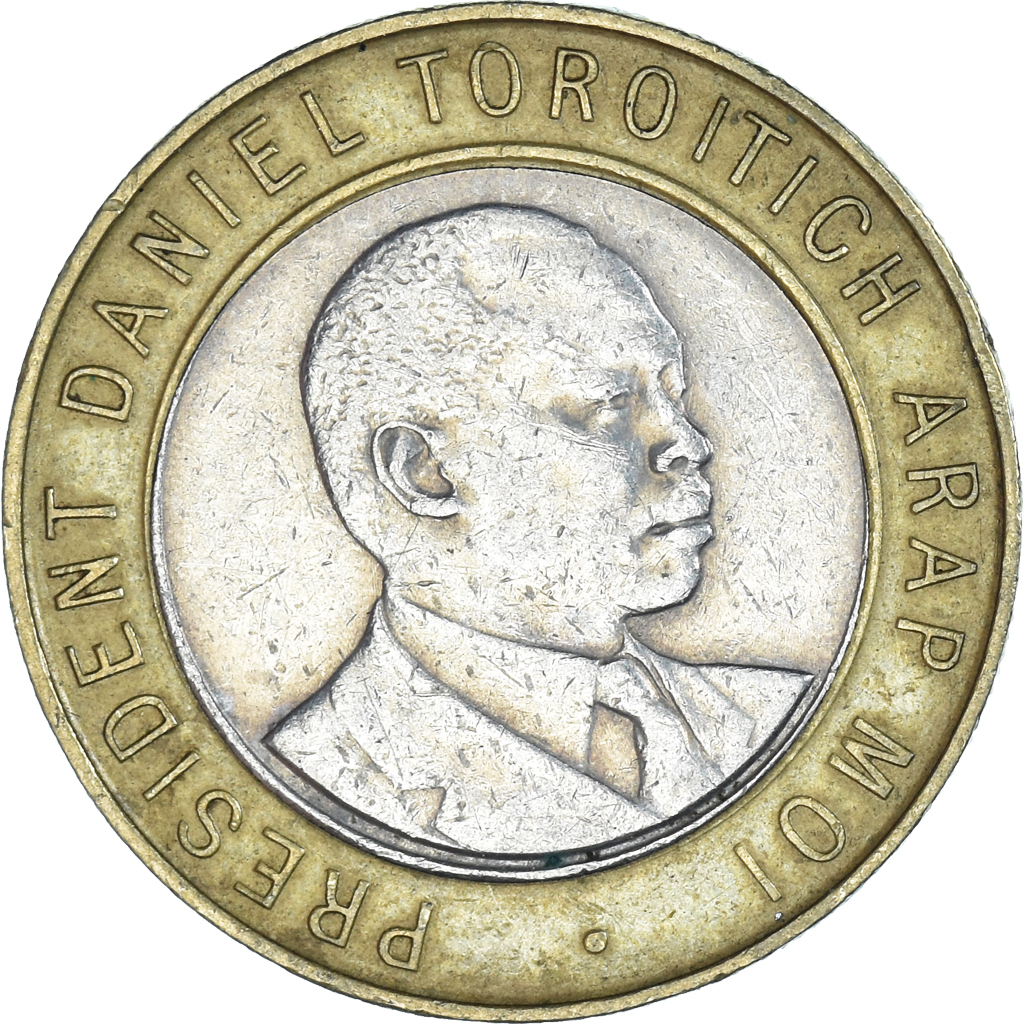 Moneda, Kenia, 10 Shillings, 1997