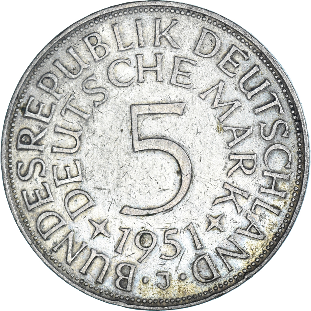 Coin, Germany, 5 Mark, 1951