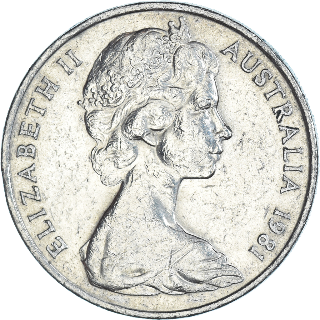 Moneda, Australia, 20 Cents, 1981