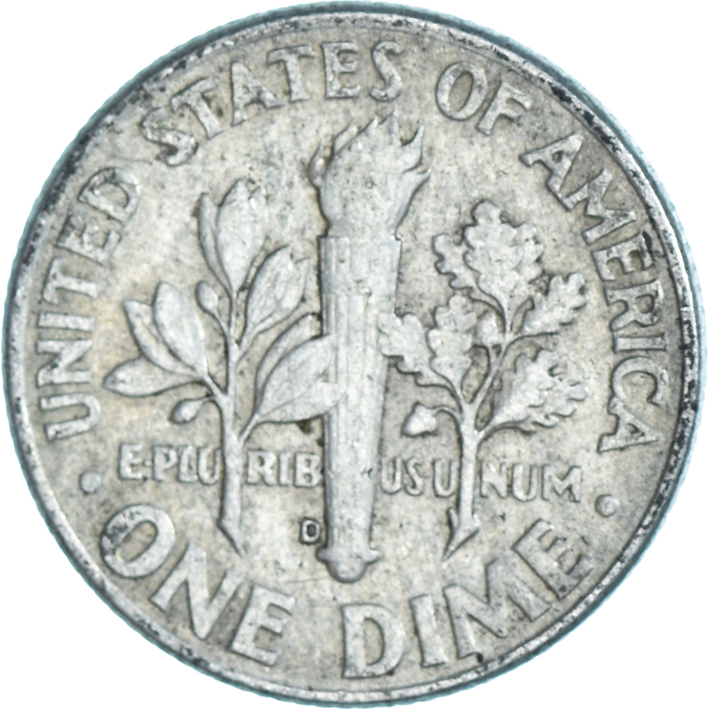 Moneda, Estados Unidos, Dime, 1962