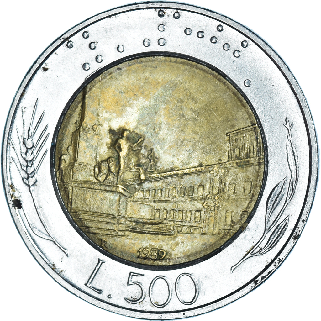 Coin, Italy, 500 Lire, 1989, , Bi-Metallic
