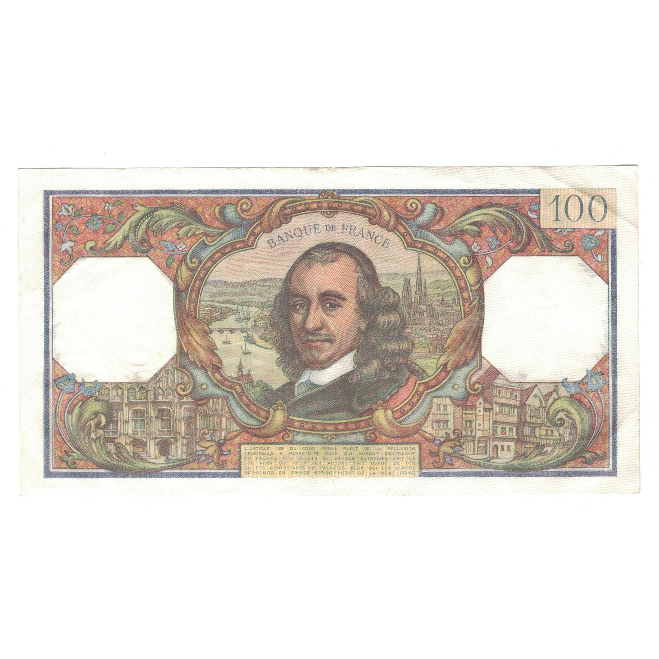 France, 100 Francs, Corneille, 1964, T.14, AU(50-53), Fayette:65.2, KM:149a