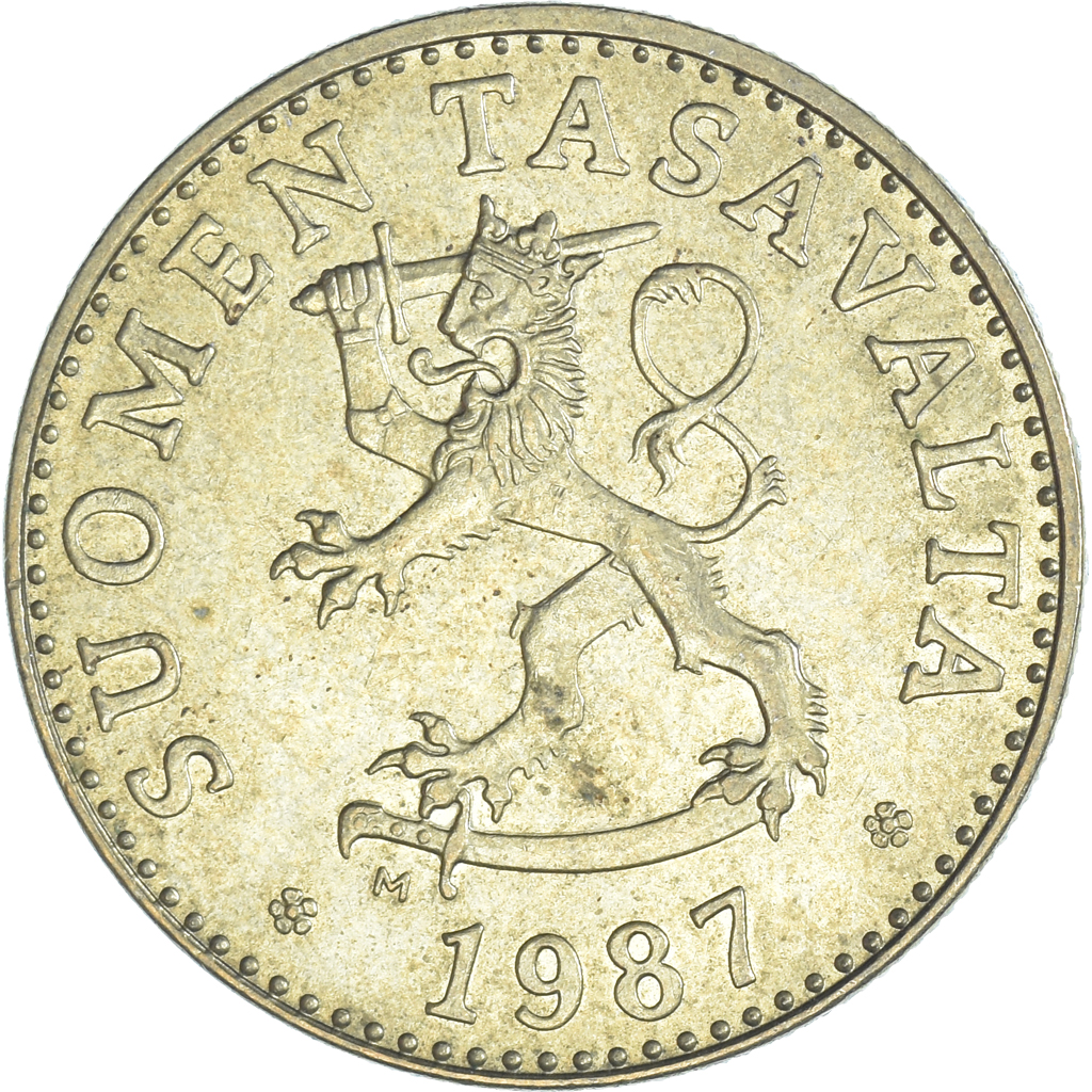 Moneda, Finlandia, 50 Penniä, 1987