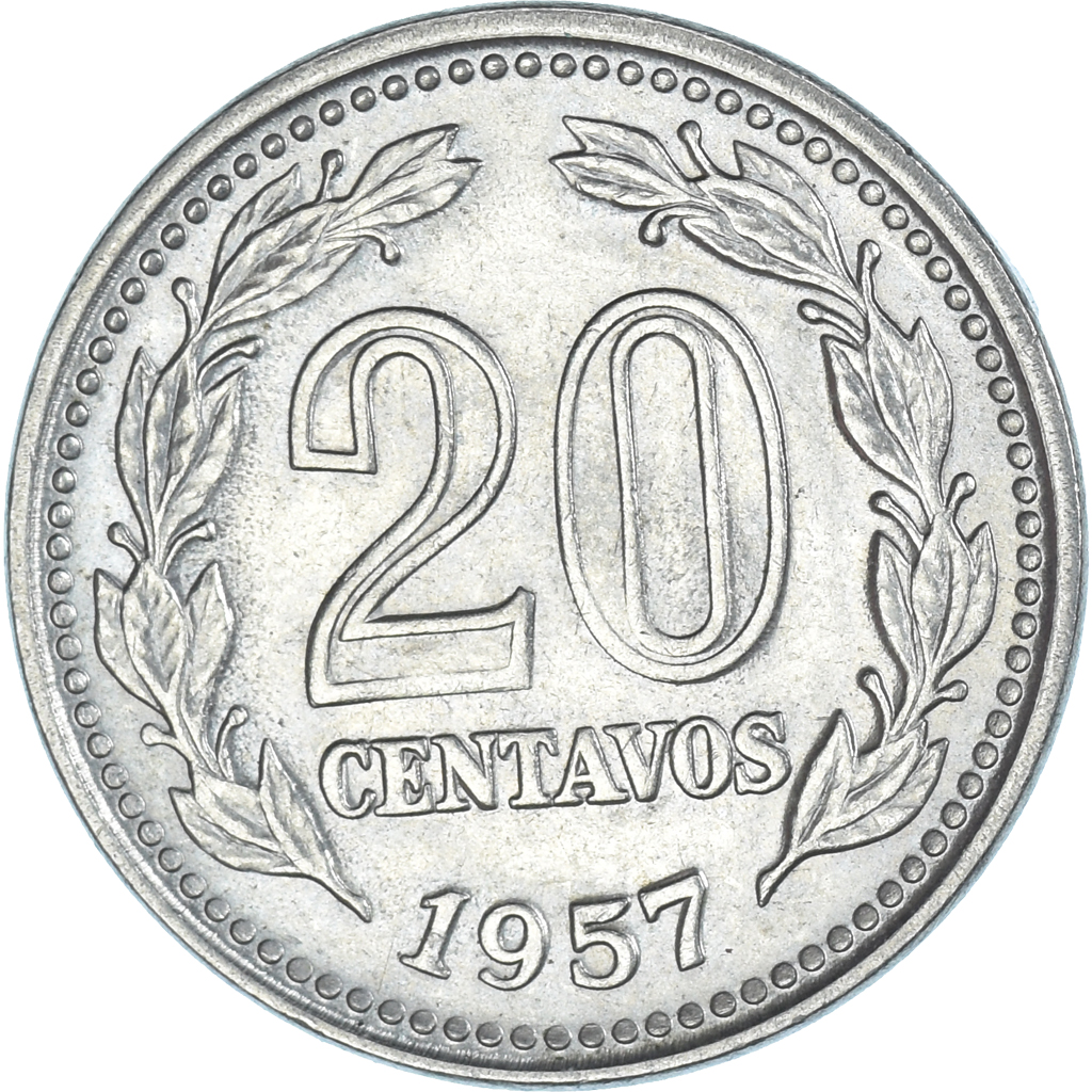 Coin, Argentina, 20 Centavos, 1957
