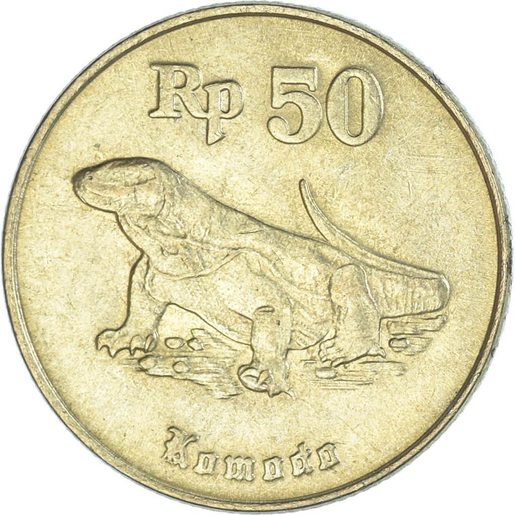 Moneda, Indonesia, 50 Rupiah, 1996