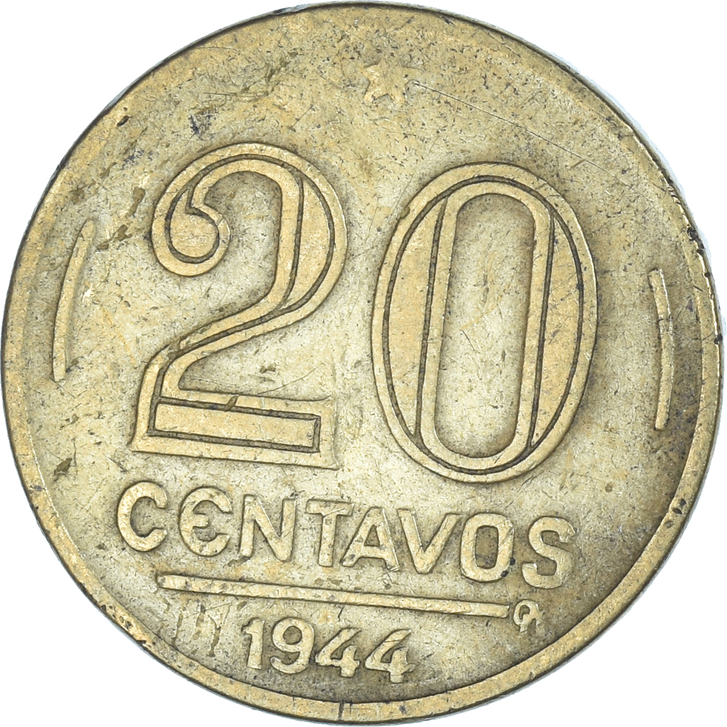 Moneda, Brasil, 20 Centavos, 1944