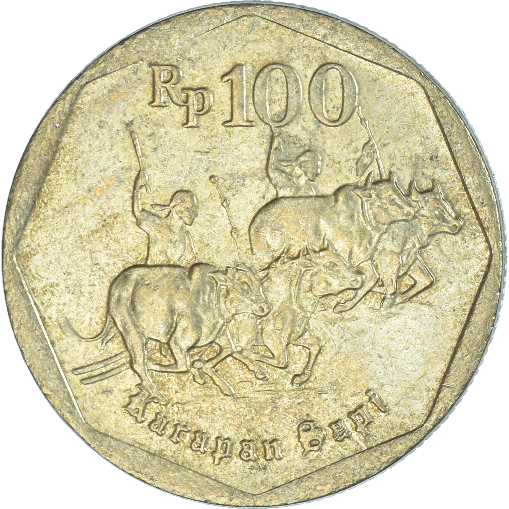 Moneda, Indonesia, 100 Rupiah, 1997