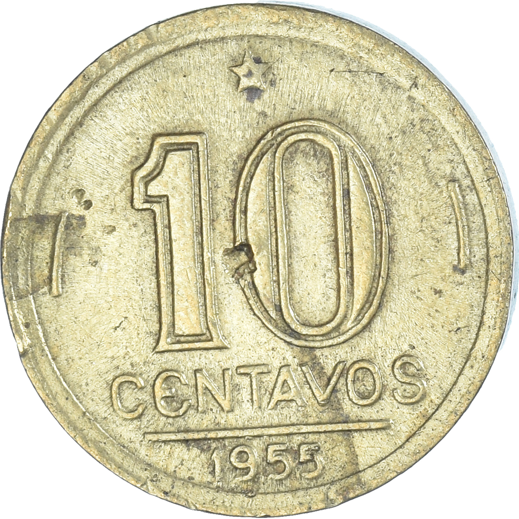 Moneda, Brasil, 10 Centavos, 1955