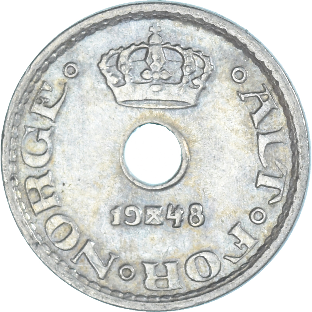 Moneda, Noruega, 10 Öre, 1948