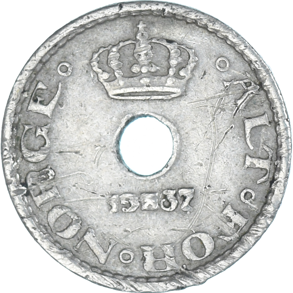 Moneda, Noruega, 10 Öre, 1937