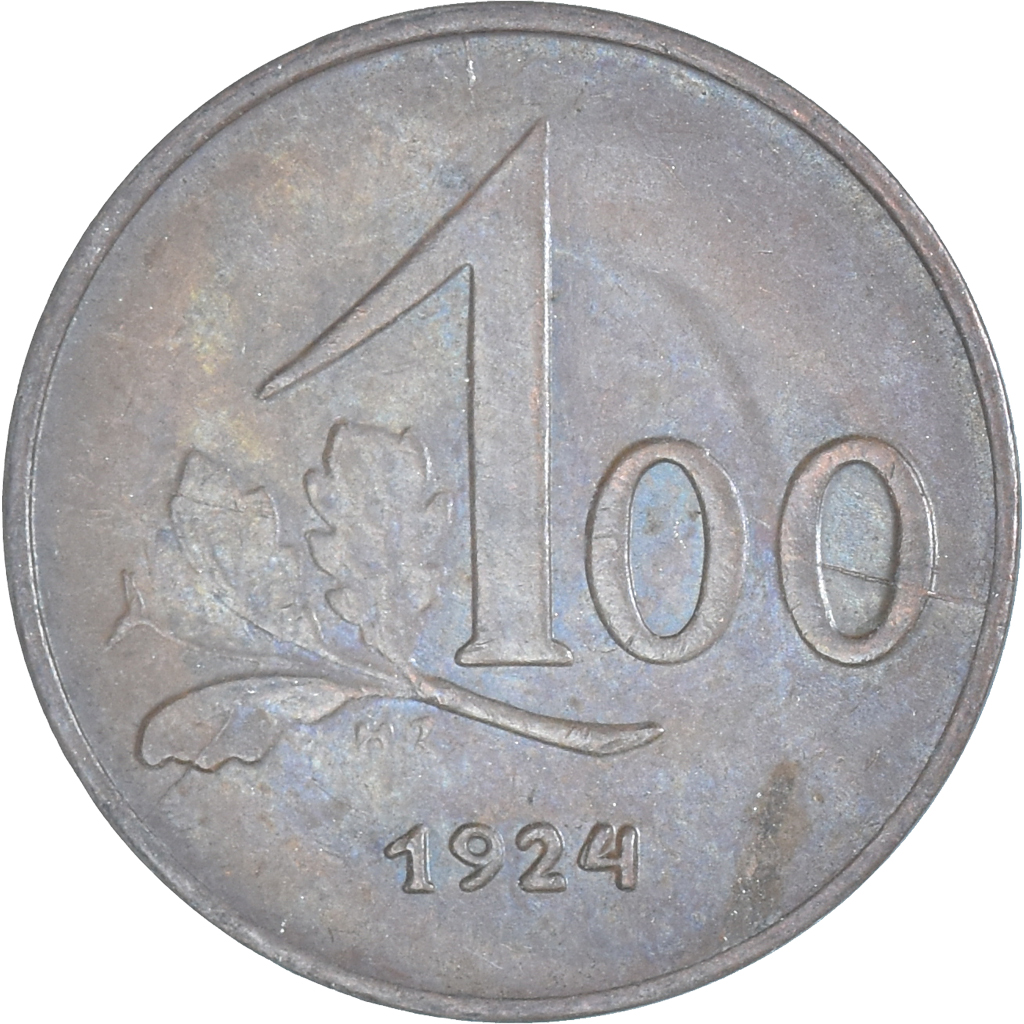 Moneda, Austria, 100 Kronen, 1924