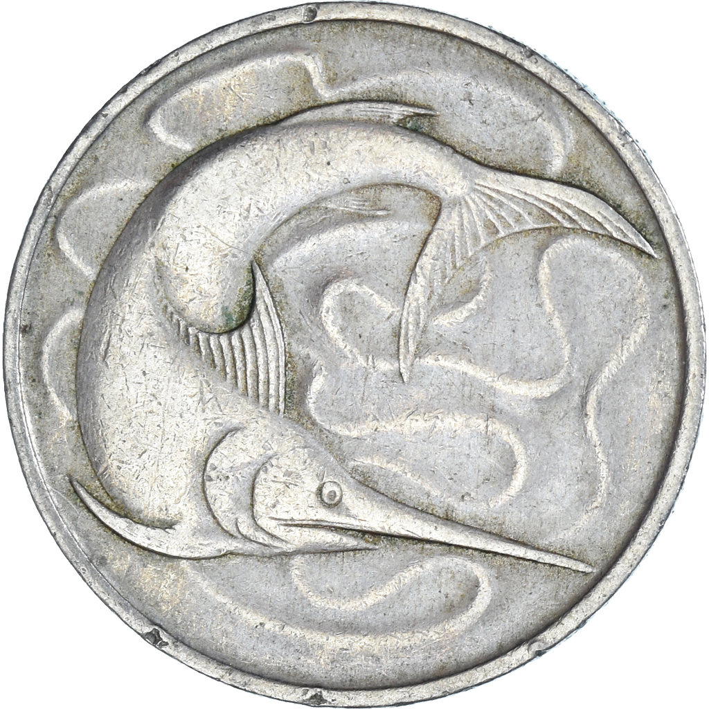 Moneda, Singapur, 20 Cents, 1967