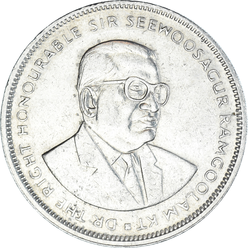 Moneda, Mauricio, 5 Rupees, 1991