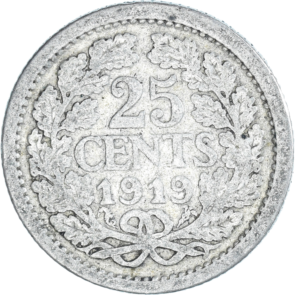 Coin, Netherlands, 25 Cents, 1919