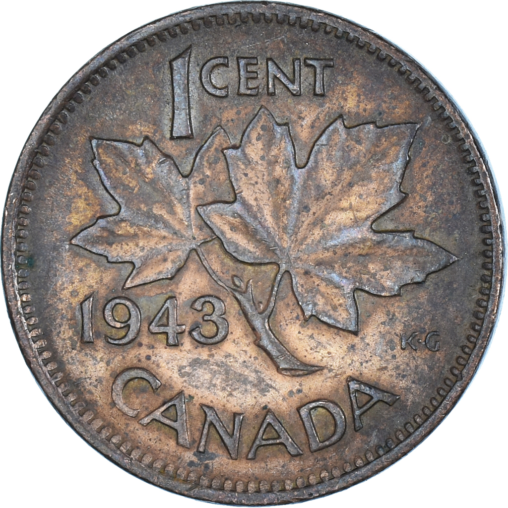 Moneda, Canadá, Cent, 1943