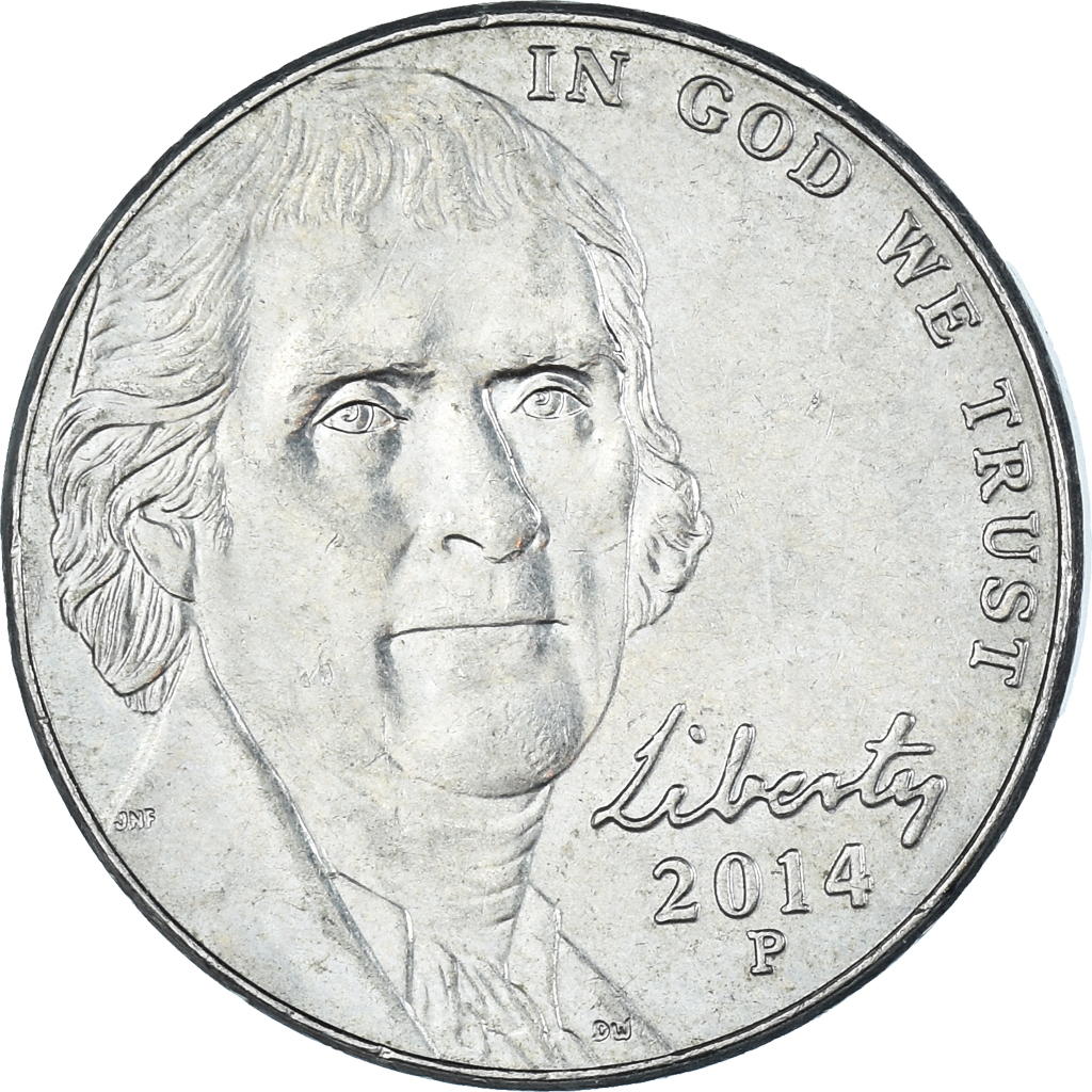Moneda, Estados Unidos, 5 Cents, 2014