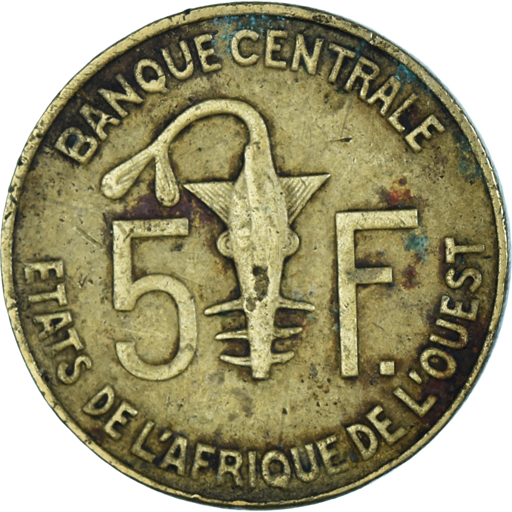 Coin, West African States, 5 Francs, 2007