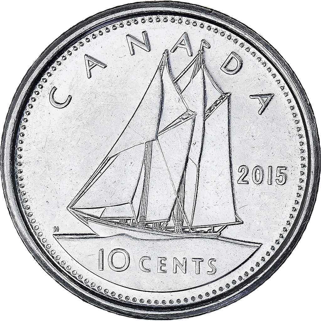 Coin, Canada, 10 Cents, 2015