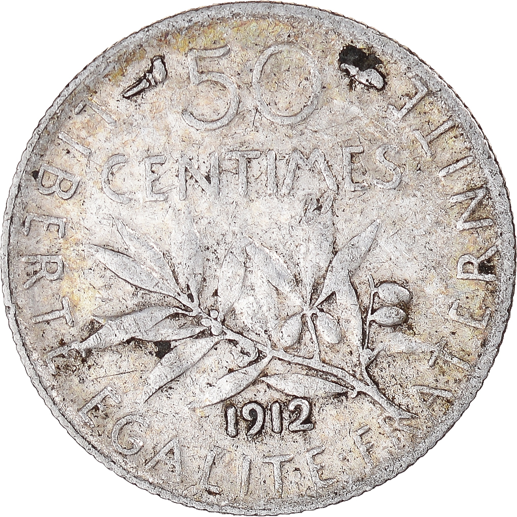 Coin, France, 50 Centimes, 1912