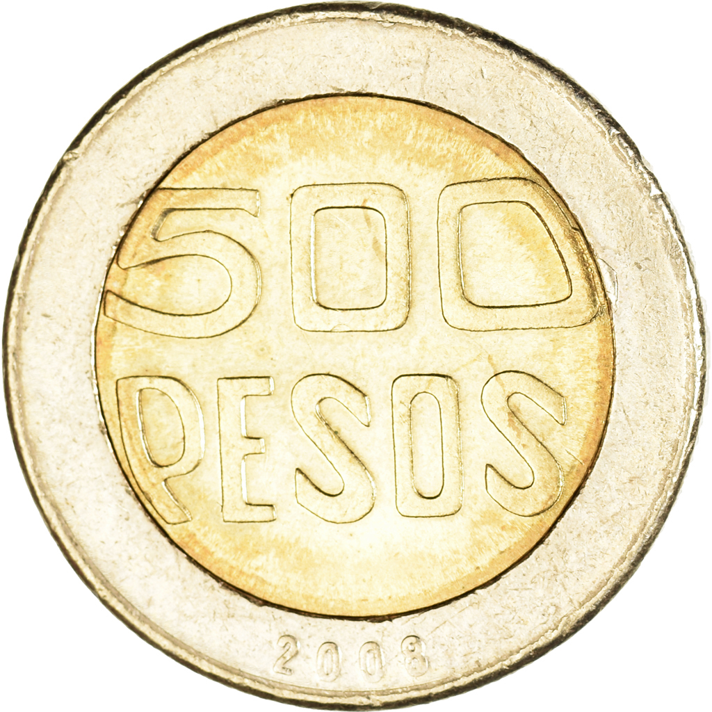 Coin, Colombia, 500 Pesos, 2008