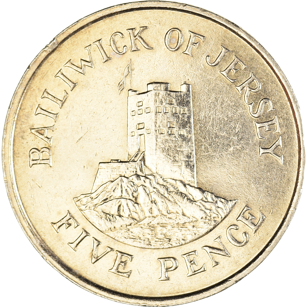 Coin, Jersey, 5 Pence, 1988