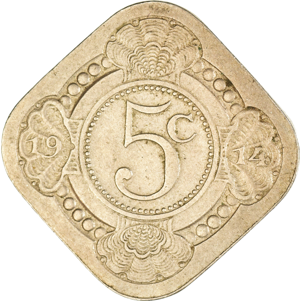 Coin, Netherlands, 5 Cents, 1914