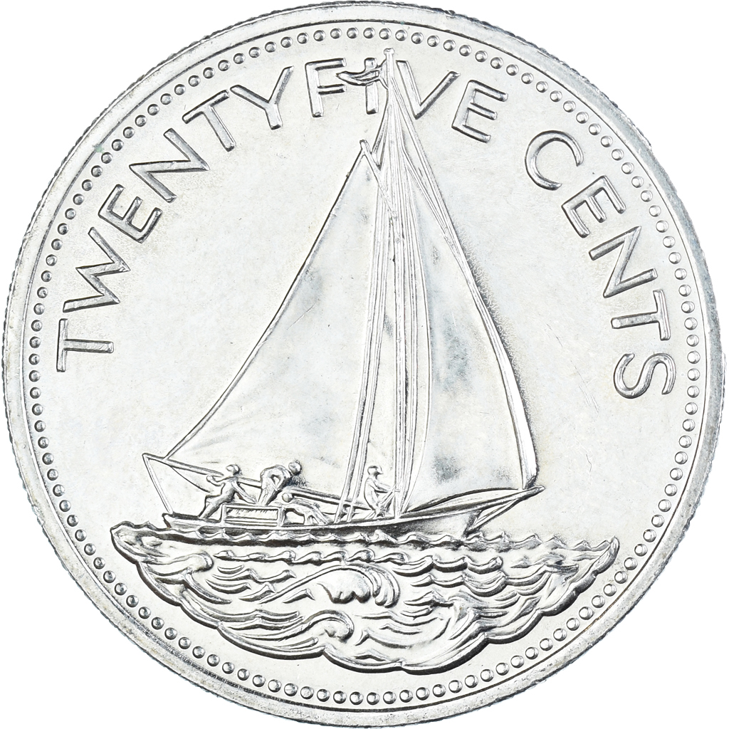 Coin, Bahamas, 25 Cents, 2005