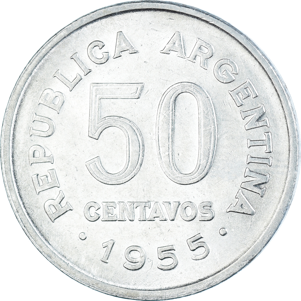 Coin, Argentina, 50 Centavos, 1955