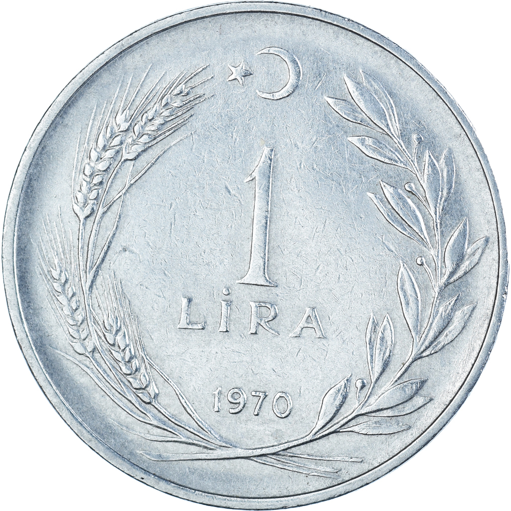 Coin, Turkey, Lira, 1970
