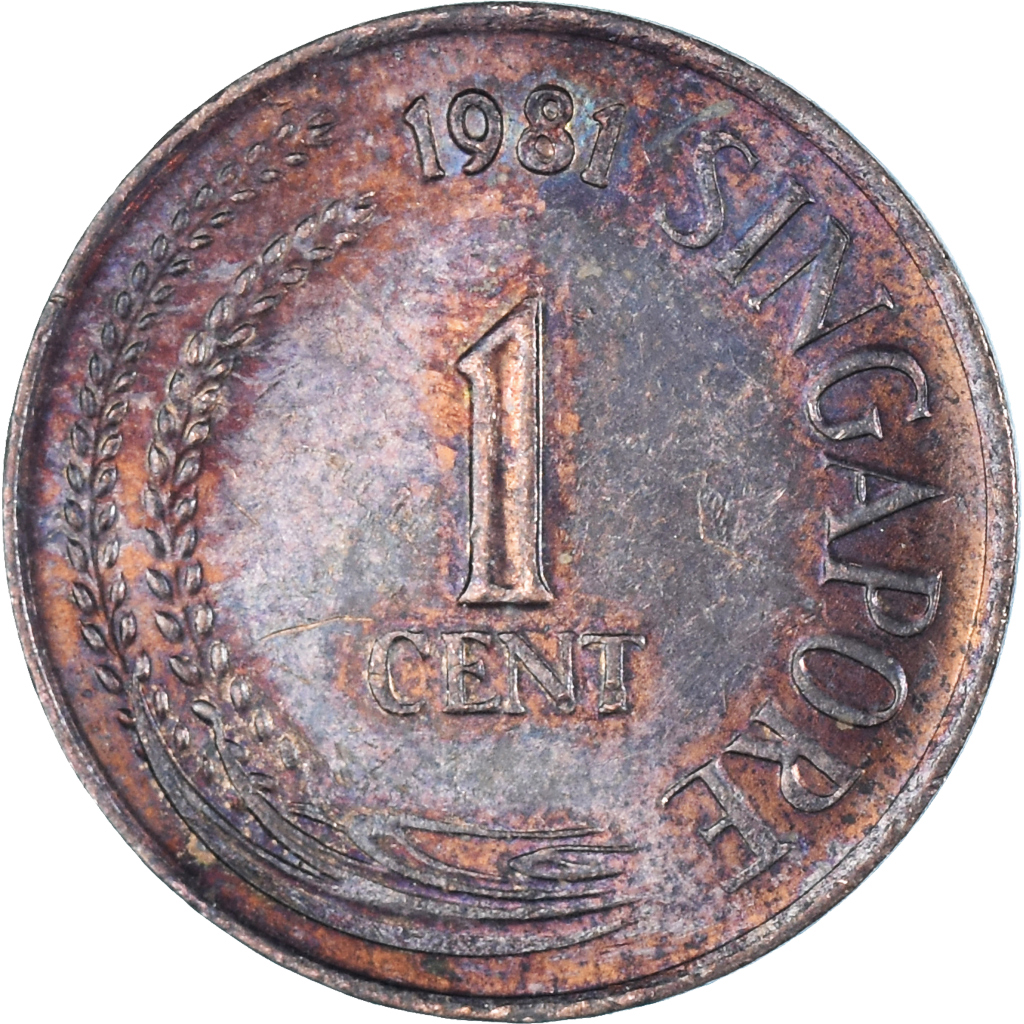 Coin, Singapore, Cent, 1981