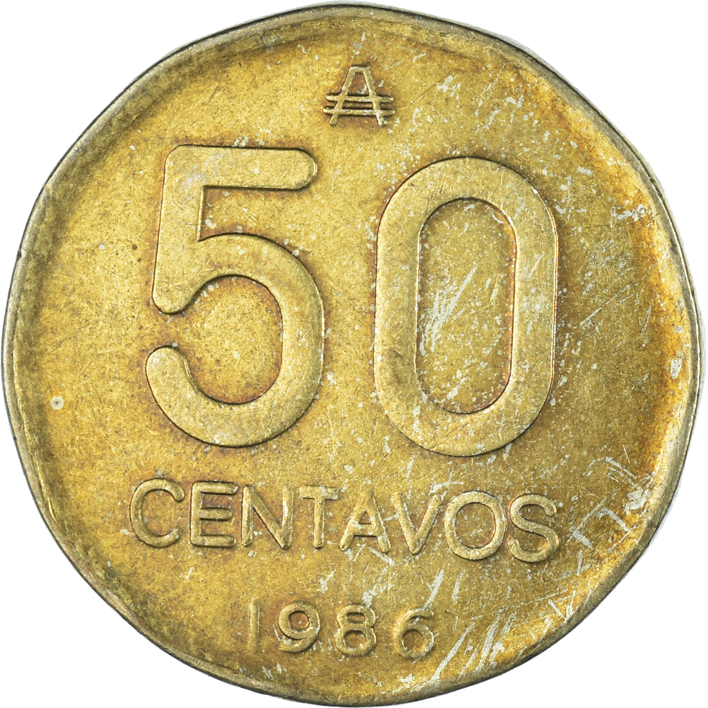 Coin, Argentina, 50 Centavos, 1986