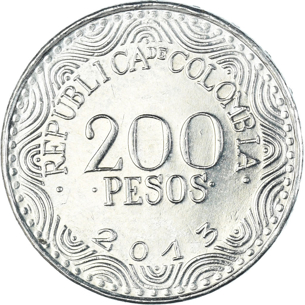 Coin, Colombia, 200 Pesos, 2013