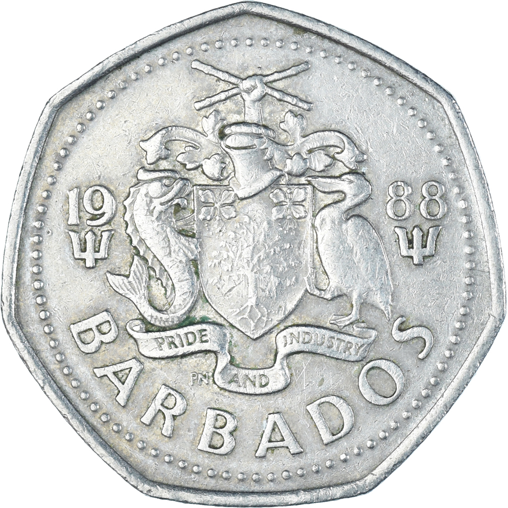 [#1467635] Monnaie, Barbade, Dollar, 1988