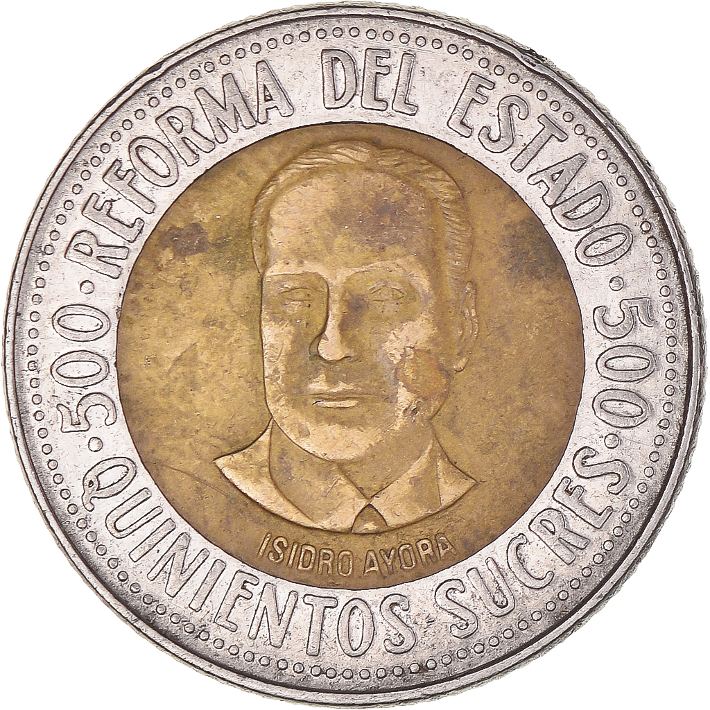 Coin, Ecuador, 500 Sucres, 1995