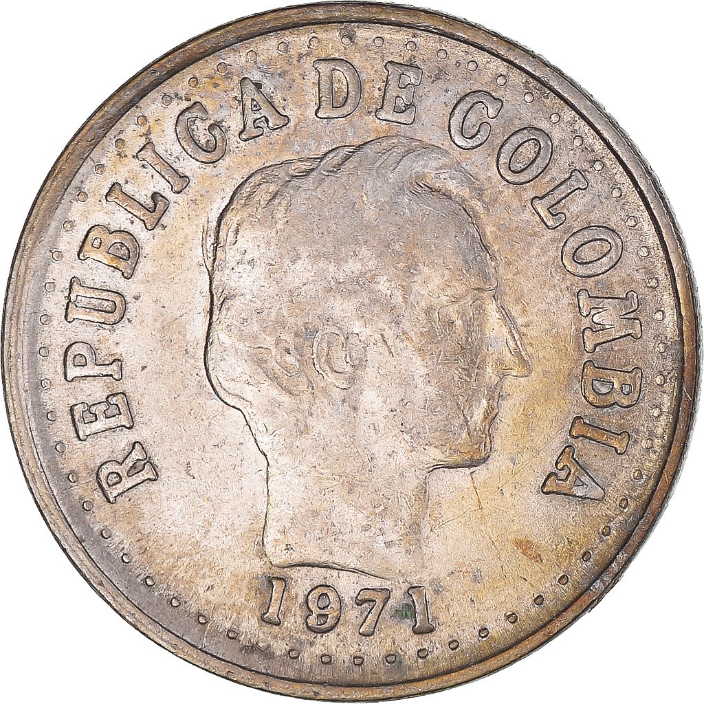 Coin, Colombia, 20 Centavos, 1971