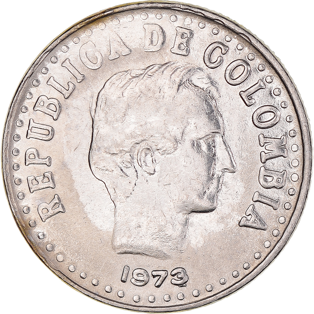 Coin, Colombia, 20 Centavos, 1973