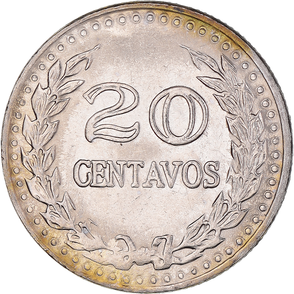 Coin, Colombia, 20 Centavos, 1973