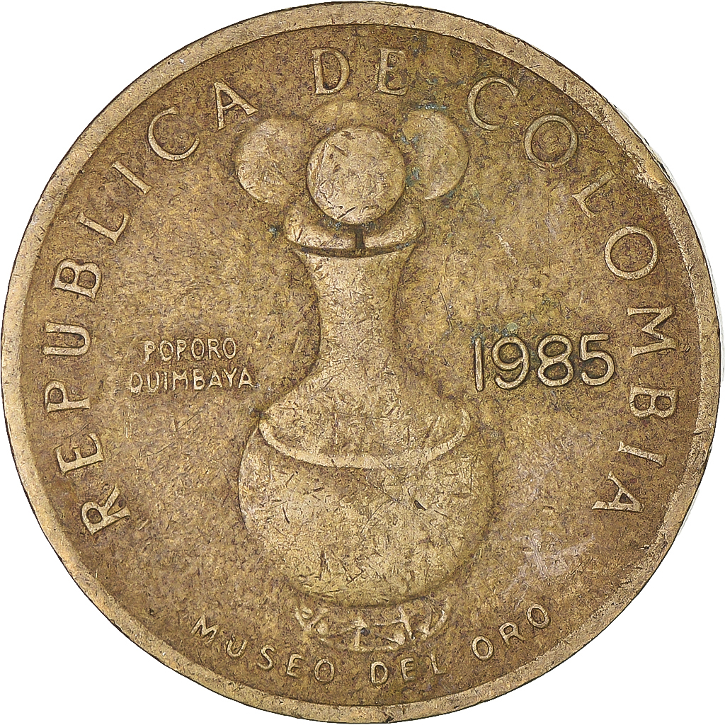 Coin, Colombia, 20 Pesos, 1985