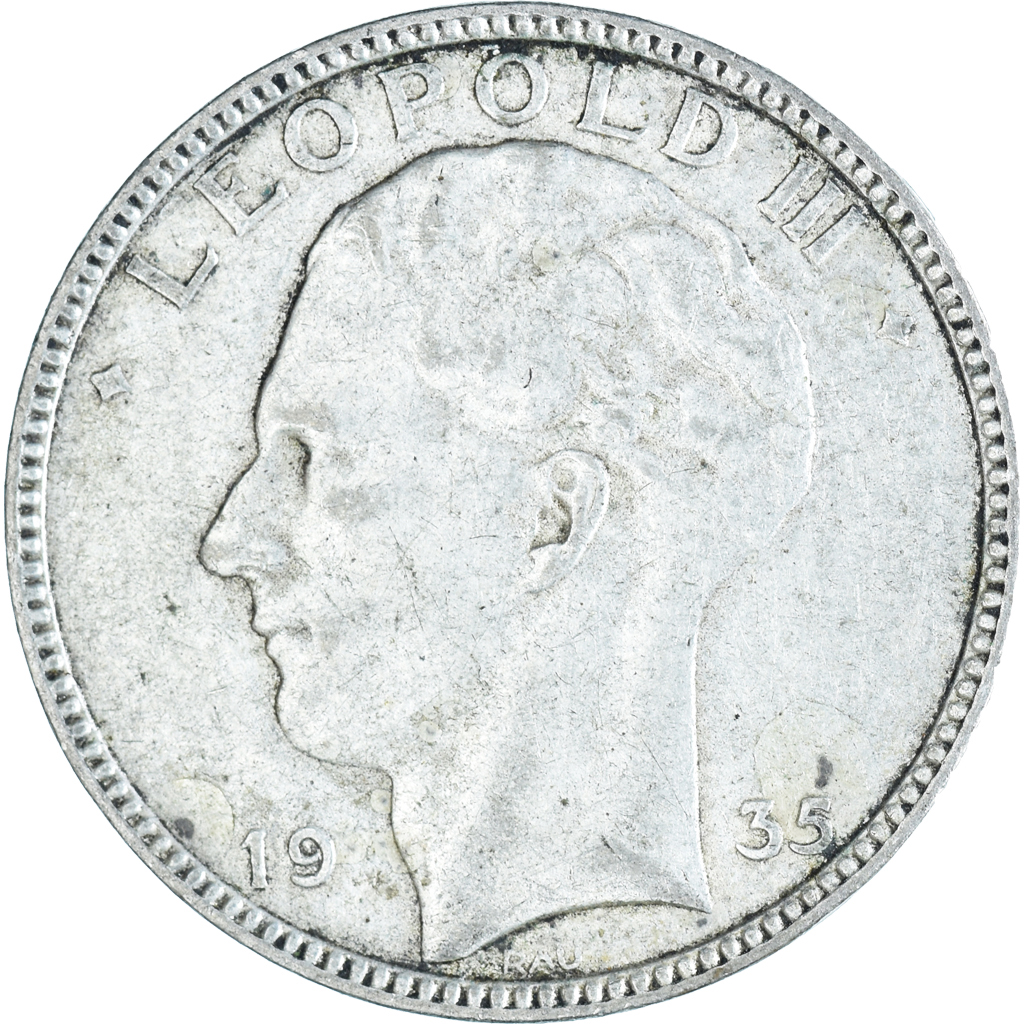 Coin, Belgium, 20 Francs, 20 Frank, 1935