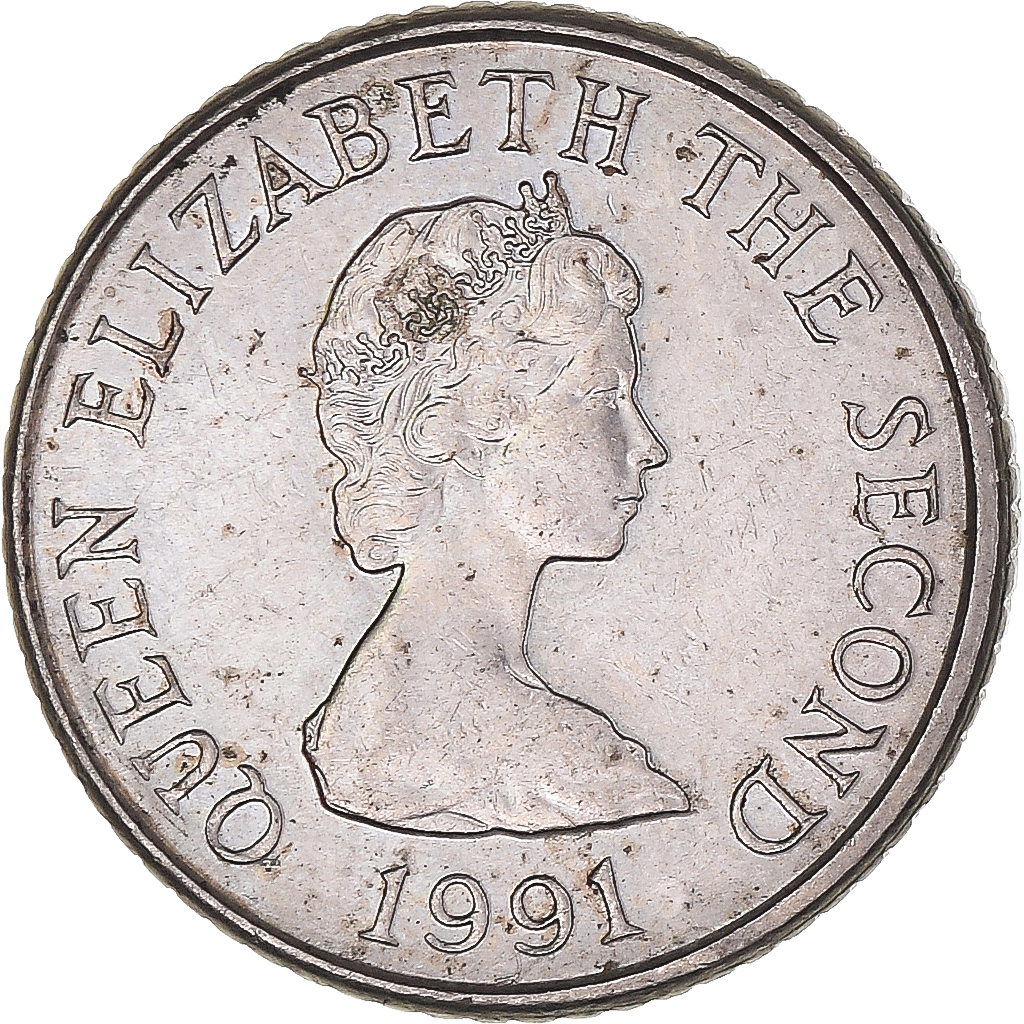 Coin, Jersey, 5 Pence, 1991