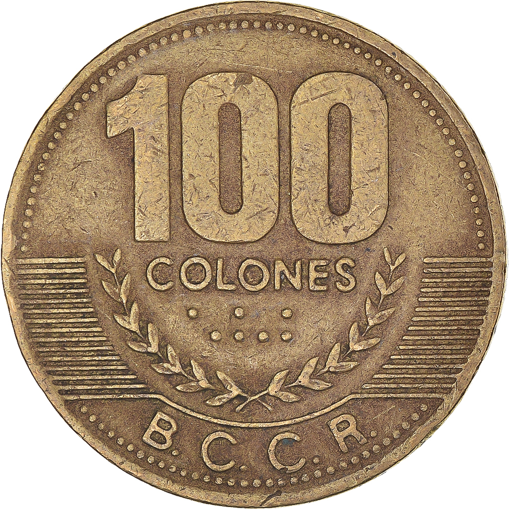Monnaie, Costa Rica, 100 Colones, 1998