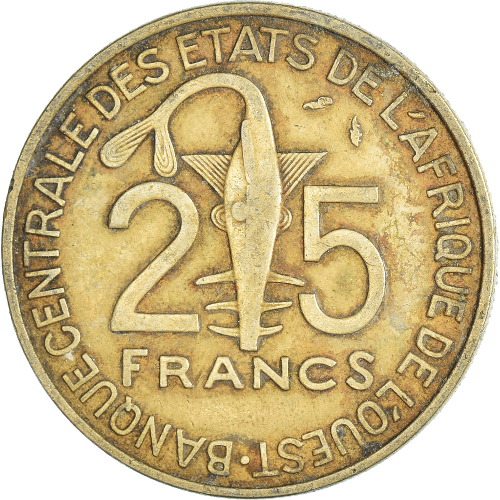 Coin, West African States, 25 Francs, 1980