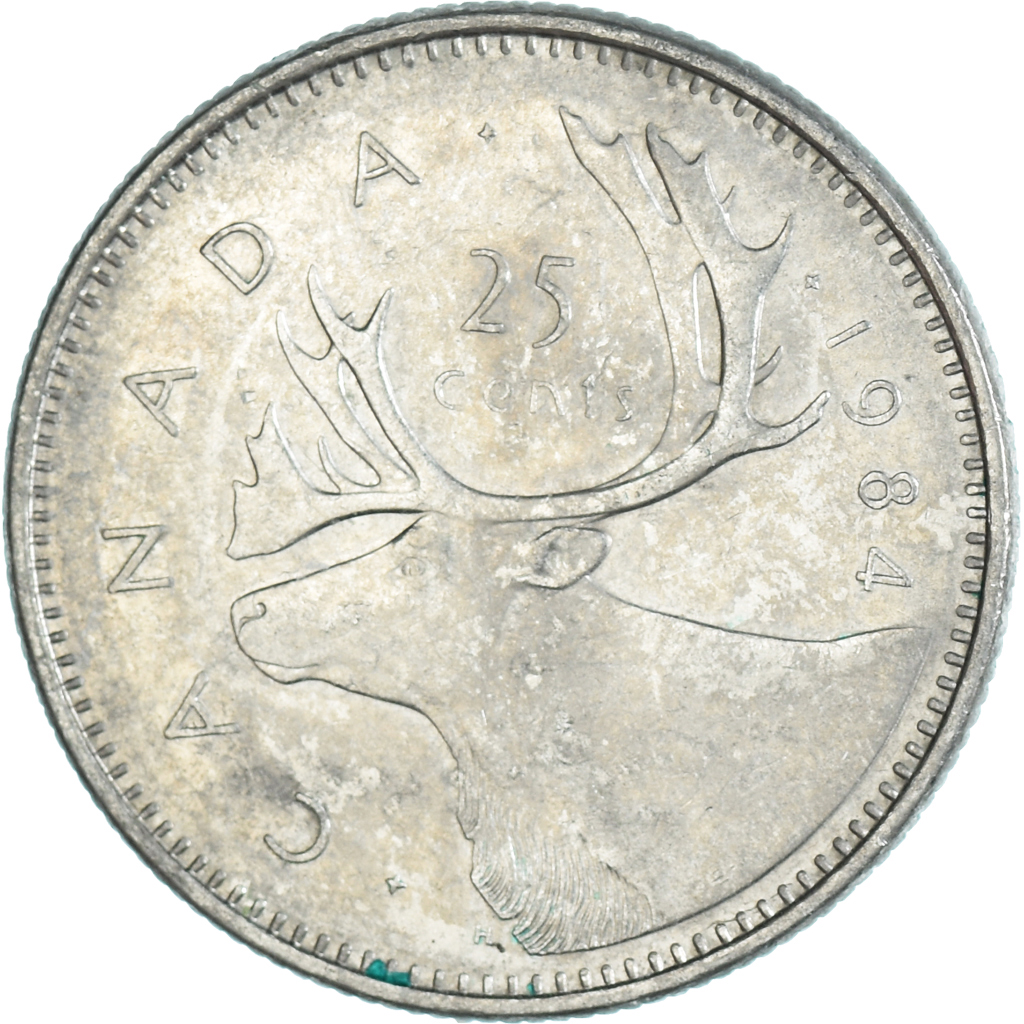 Coin, Canada, 25 Cents, 1984