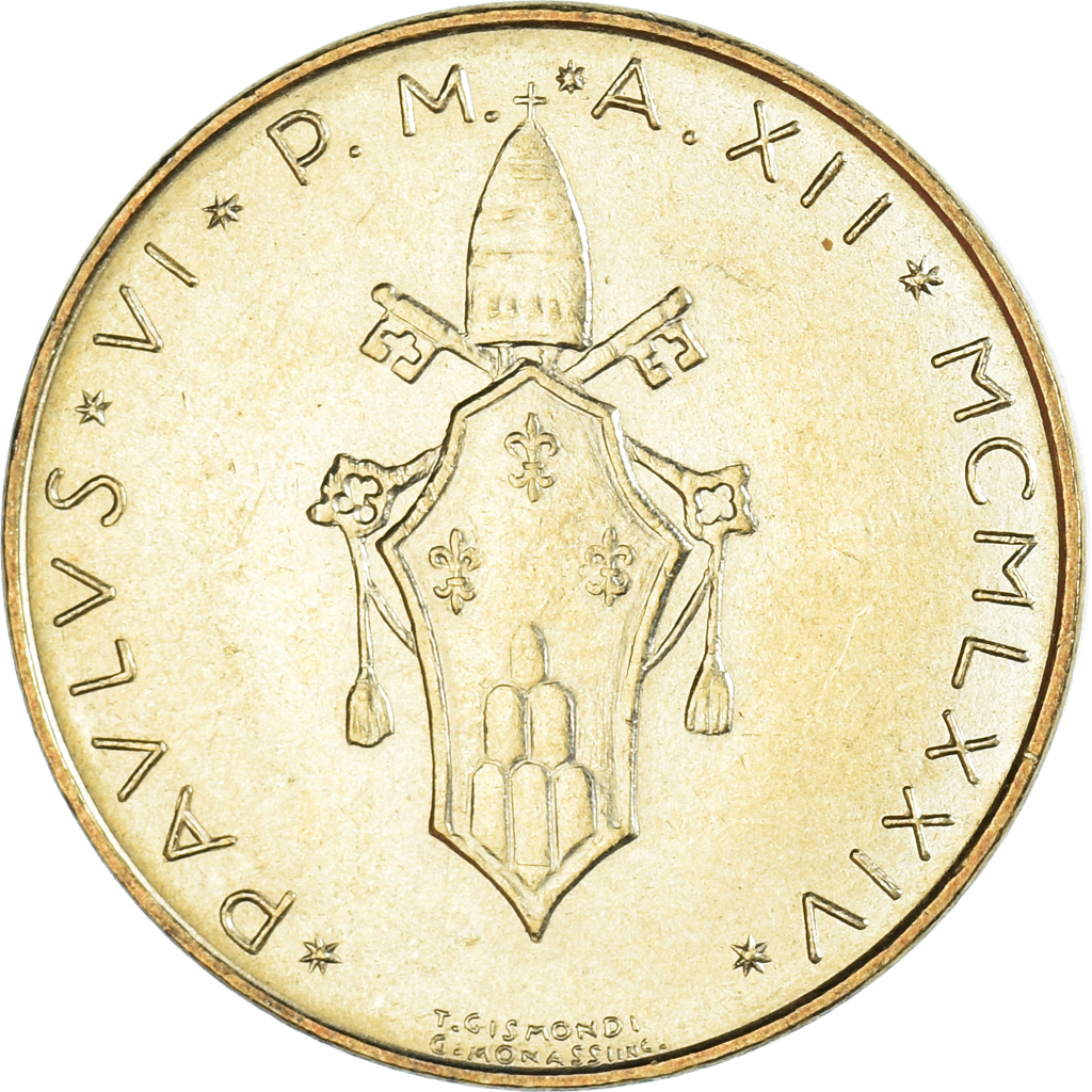 Coin, VATICAN CITY, 20 Lire, 1973