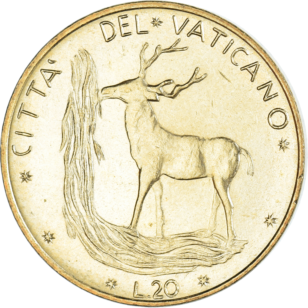Coin, VATICAN CITY, 20 Lire, 1973
